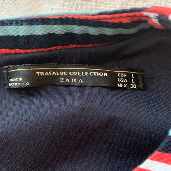 ☘️ Zara Stripe Crop Top Size Large - Picture 6 of 8